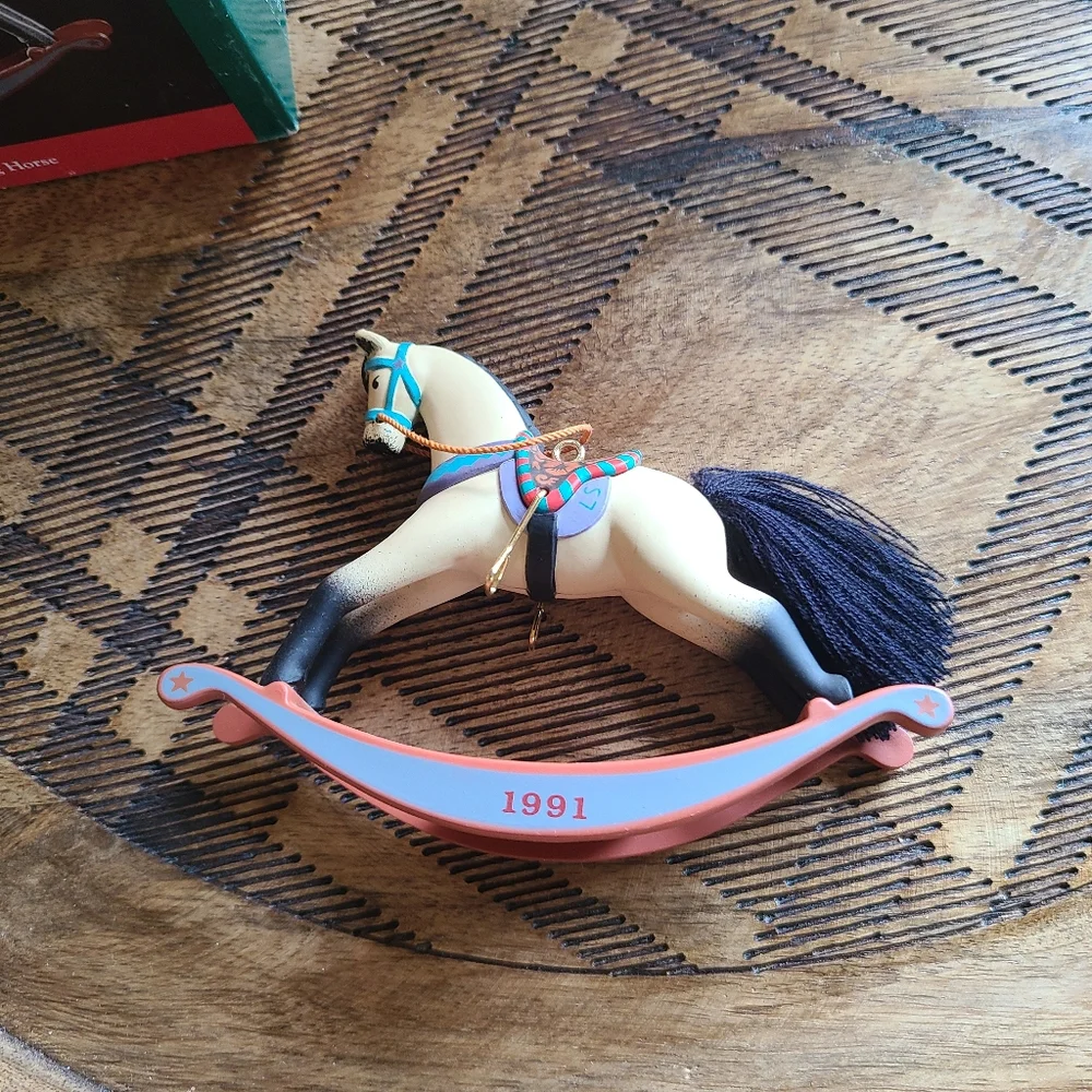 Hallmark 1991 rocking horse ornament